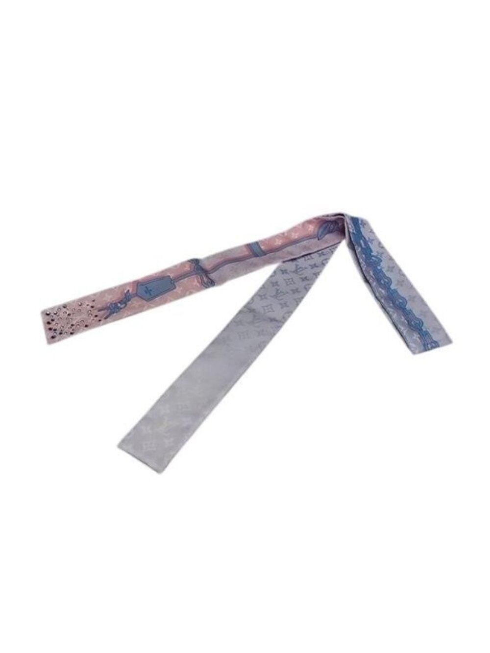 Louis Vuitton Scarf Bandeau BB Rising Confidential Pink Blue Multicolor Silk